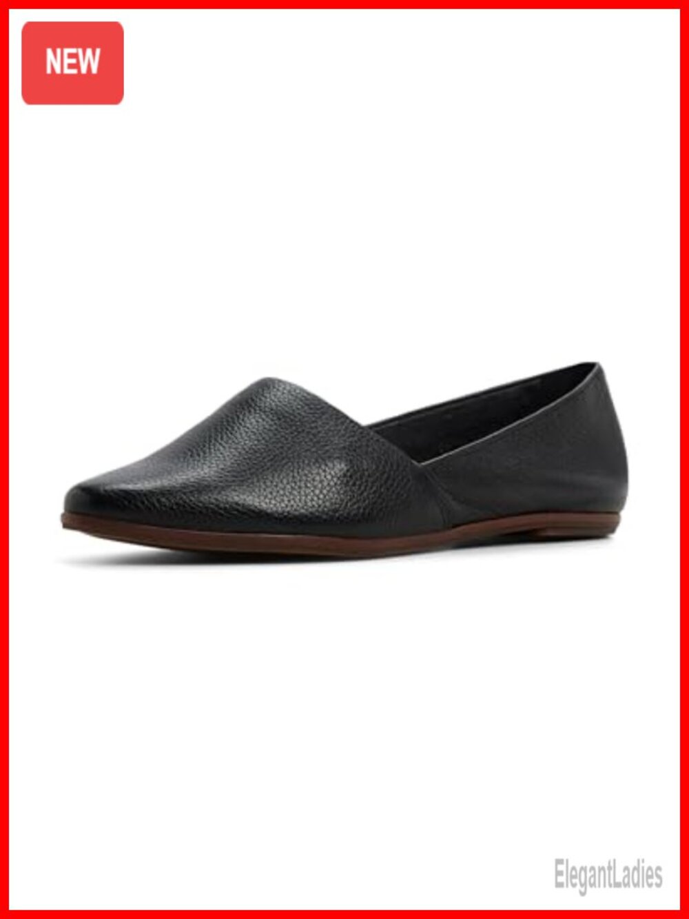 ALDO Women's Leather Slip-On Loafer Pointed Toe Flat